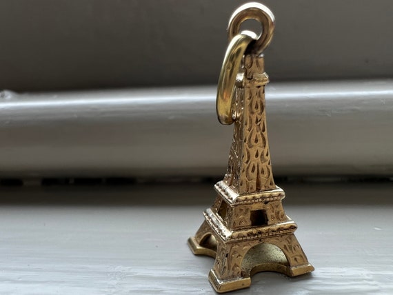 Eiffel Tower Charm, Gold Eiffel Tower, Paris Char… - image 1