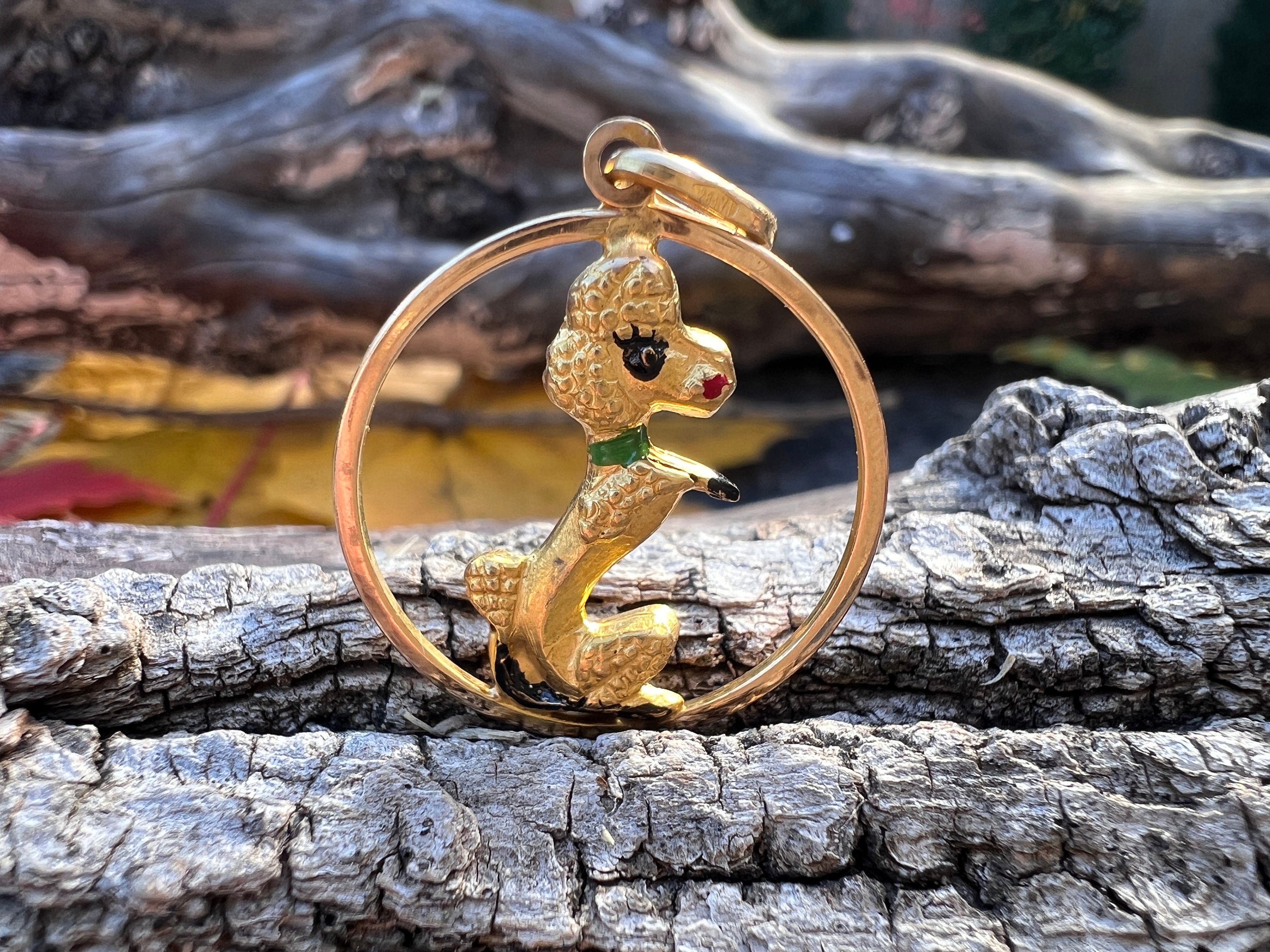 Poodle Charm Poodle Pendant Yellow Gold Dog Charm Gold Dog Pendant Dog Necklace Dog Jewelry Etsy