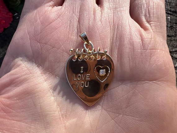 Heart Notepad Charm, Gold Heart Notebook Charm, I… - image 11