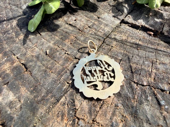 14k Yellow Gold Happy Birthday Charm Pendant View 5