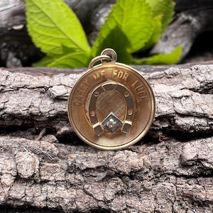 Gold Horseshoe Charm, Horseshoe Charm, Good Luck Charm, Horseshoe Pendant