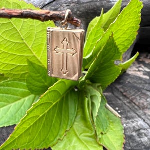 Gold Bible Charm, Holy Bible Charm, Religious Jewelry