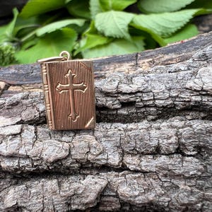 Gold Bible Charm, Holy Bible Charm, Religious Jewelry