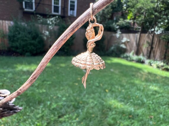 Ballerina Charm, Gold Ballerina, Gold Dancer Char… - image 3