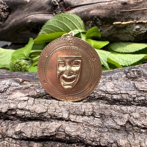 Gold Comedy Tragedy Mask Charm, Gold Theatre Charms, Comedy Tragedy Mask, Theatre Charm, Greek Drama Mask