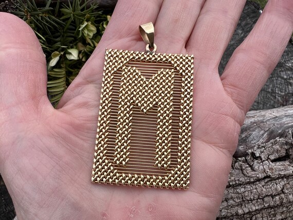 Gold Initial "M" Charm, Gold Initial M, Initial M… - image 8