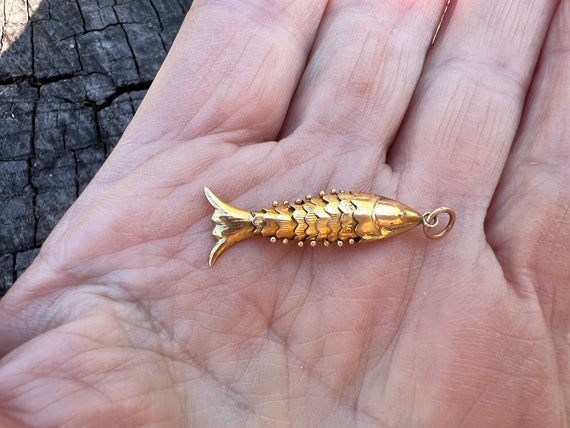 Fish Charm, Gold Fish Charm, Gold Fish, Fishing C… - image 6