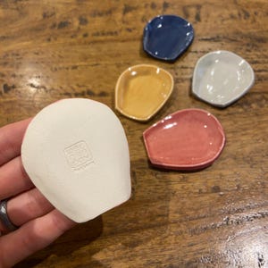 LIMITED EDITION Handmade ceramic teaspoon rest. Little spoon rests made by hand.