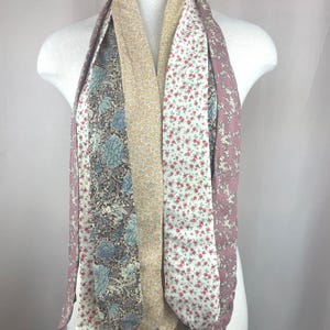 Vintage LIBERTY OF LONDON Lot Mens Ties 4 Floral Cotton Menswear Dandy 70s 80s