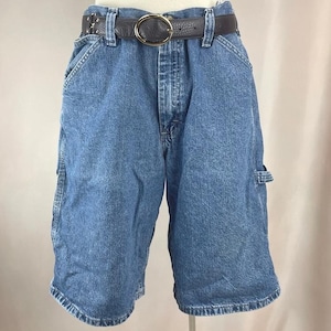 Vintage LEE DUNGAREES Y2K Jorts Mens (38 L) Baggy Wide Denim Shorts Cotton