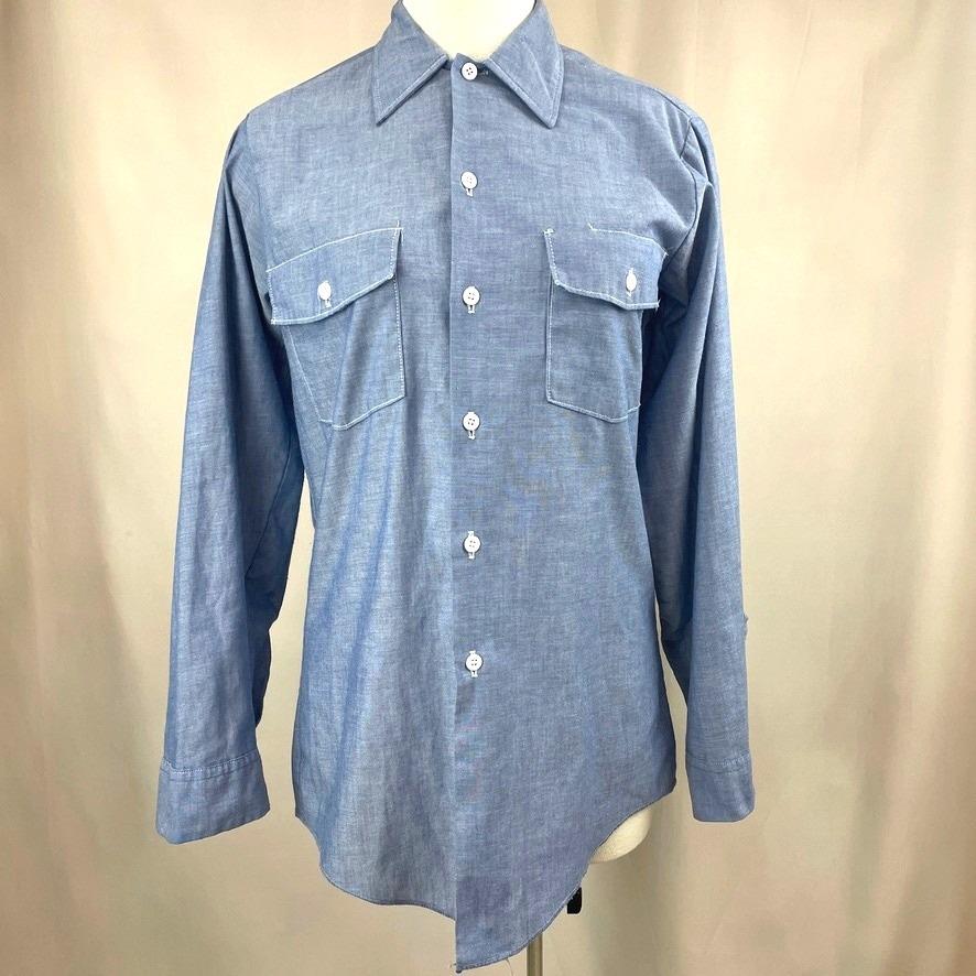 Chemise De Service Manches Longues Bleu Marine - Tailles S à 5XL, Neuf Avec étiquettes