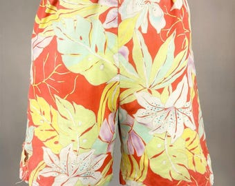 Vintage JAMS Herren (L) Floral Hawaiian Surf Shorts Skate Streetwear Thrashige 80er Jahre