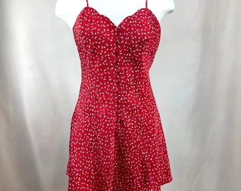 Vintage VICTORIAS SECRET Frauen (M) Gold Label Chemise Slip Nachthemd Wäsche 80er Jahre