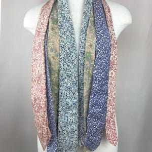 Vintage LIBERTY OF LONDON Lot Mens Ties 4 Floral Cotton Menswear Dandy 70s 80s