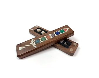 Heroic Dice Vault, Dice Box for Dungeons and Dragons, Gemstone Inlay