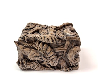 Hand Carved Dragon MTG Deck Box, Magic the Gathering