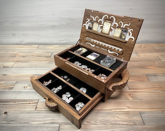 Arkham Horror Token Storage, Gameplay Chest, Carved Handles