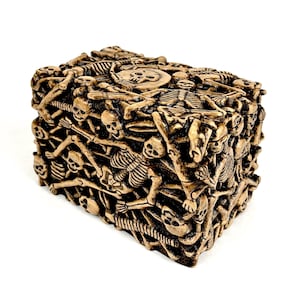Hand Carved Skeleton MTG Deck Box, Magic the Gathering