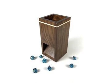 Dice Tower for Dungeons and Dragons, Gemstone Inlay