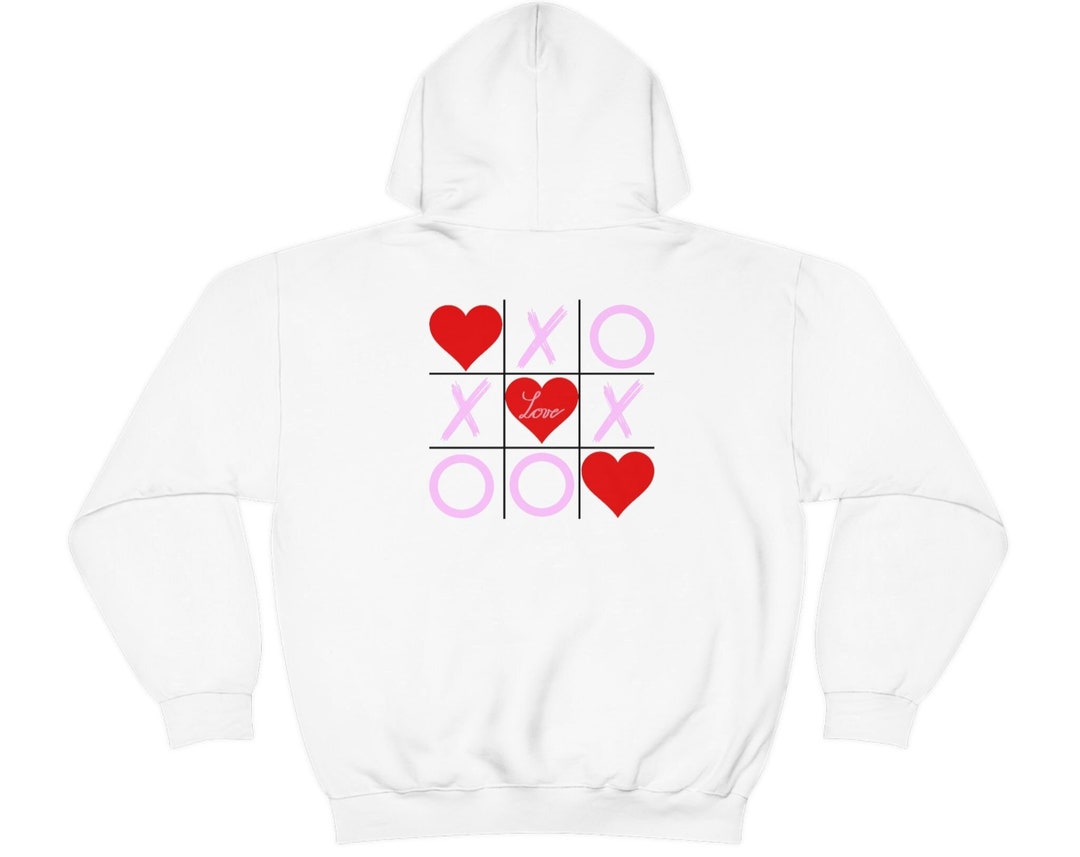 XOXO Hoodie tick Tac Toe Hoodie Couples Matching Hoodies Etsy