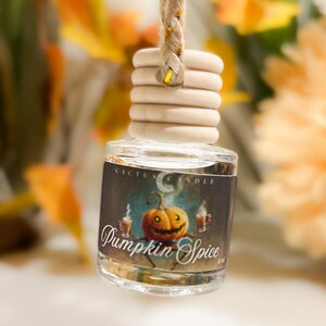 Pumpkin Spice Mini Diffuser Hanging Car Diffuser Scented Air Freshener For Fall