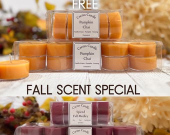 Buy 3 Get 1 Free Fall Candle Sale Handmade Soy Wax Tea Light Candles Cozy Warm Fall Spice Pumpkin Scents For Home Decor Lighting Fall Vibes
