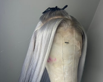 Light Grey Lacefront Human Hair Wig