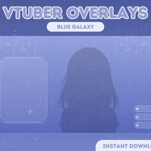 VTUBER PACK - Blaue Galaxie | Animiert | Überlagerungen | Zucken | Youtube | Stream-Bündel | Nur chatten | Startet in Kürze | minimalistisch | Pastell