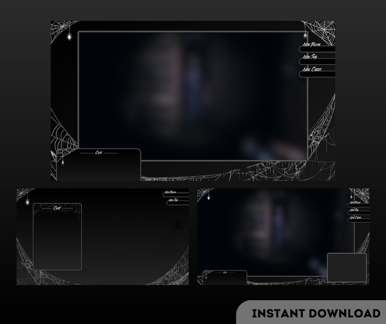 STREAM PACK - Spooky Spiders | Animated | Twitch | Youtube | Overlays ...