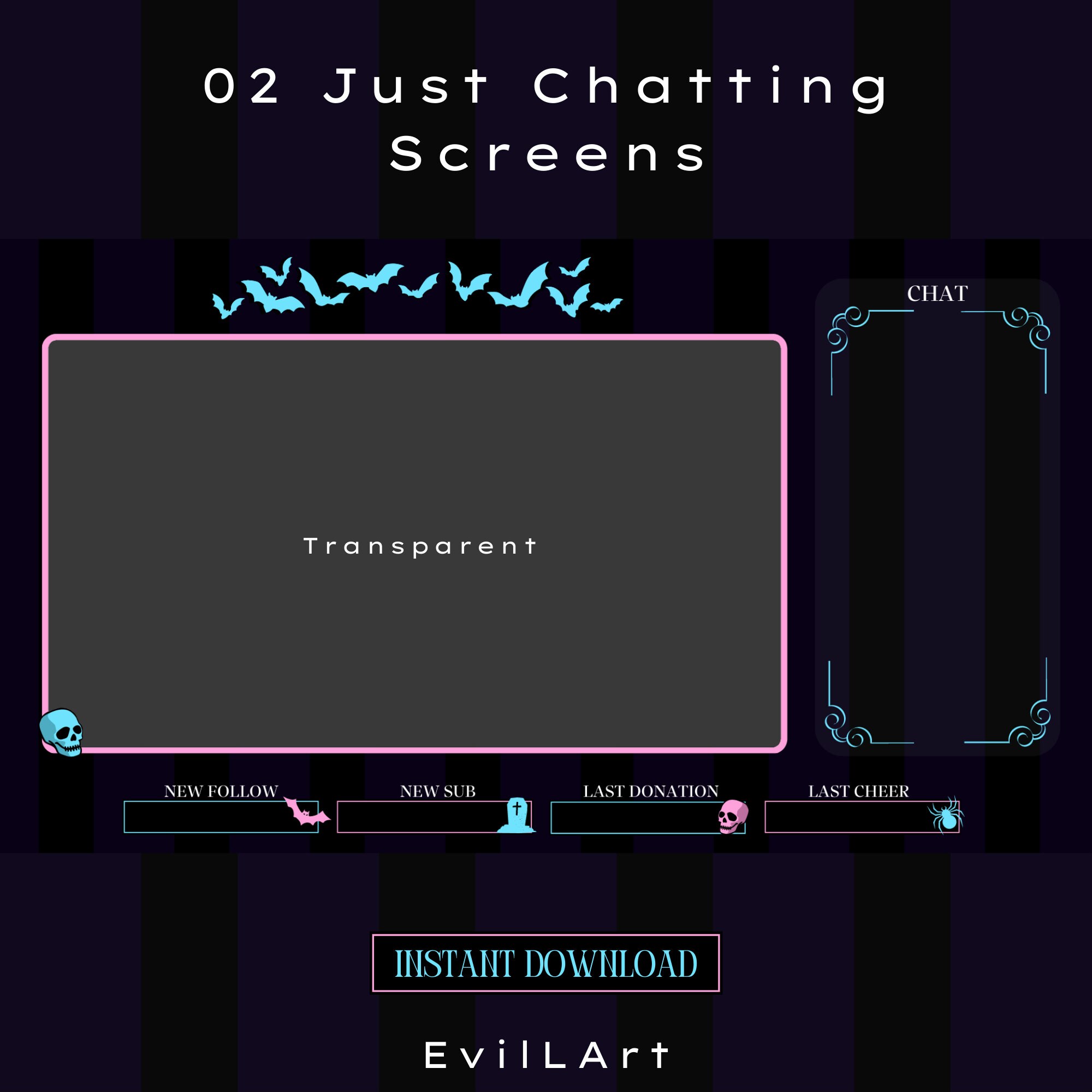 STREAM PACKAGE - Enid Version | Animated | Twitch | Youtube | Overlays ...