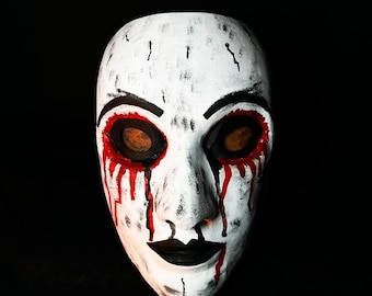 Hand-Painted Halloween Mask: Scary Cosplay Costume, Unisex, Adjustable