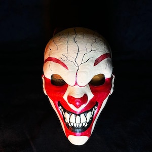 Creepy Clown Scary Mask Full Face Mask - Joker Cosplay Mask Hand Paint Face Costume Mask for Cosplay, Halloween | Options Available