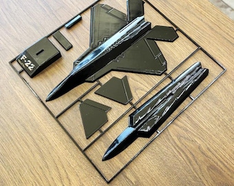 Kit de modelo de avión de combate: F-22, modelo de avión moderno DIY / Regalo coleccionable de aviación