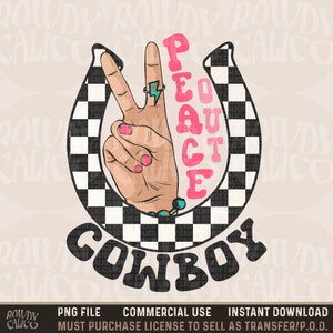 Peace Out Cowboy, Western Cowgirl, Western Shirt Design PNG, Western PNG, Vintage Style PNG, Western Design, Desert Western Png