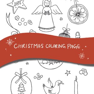 Página para colorir de enfeite de Natal para impressão