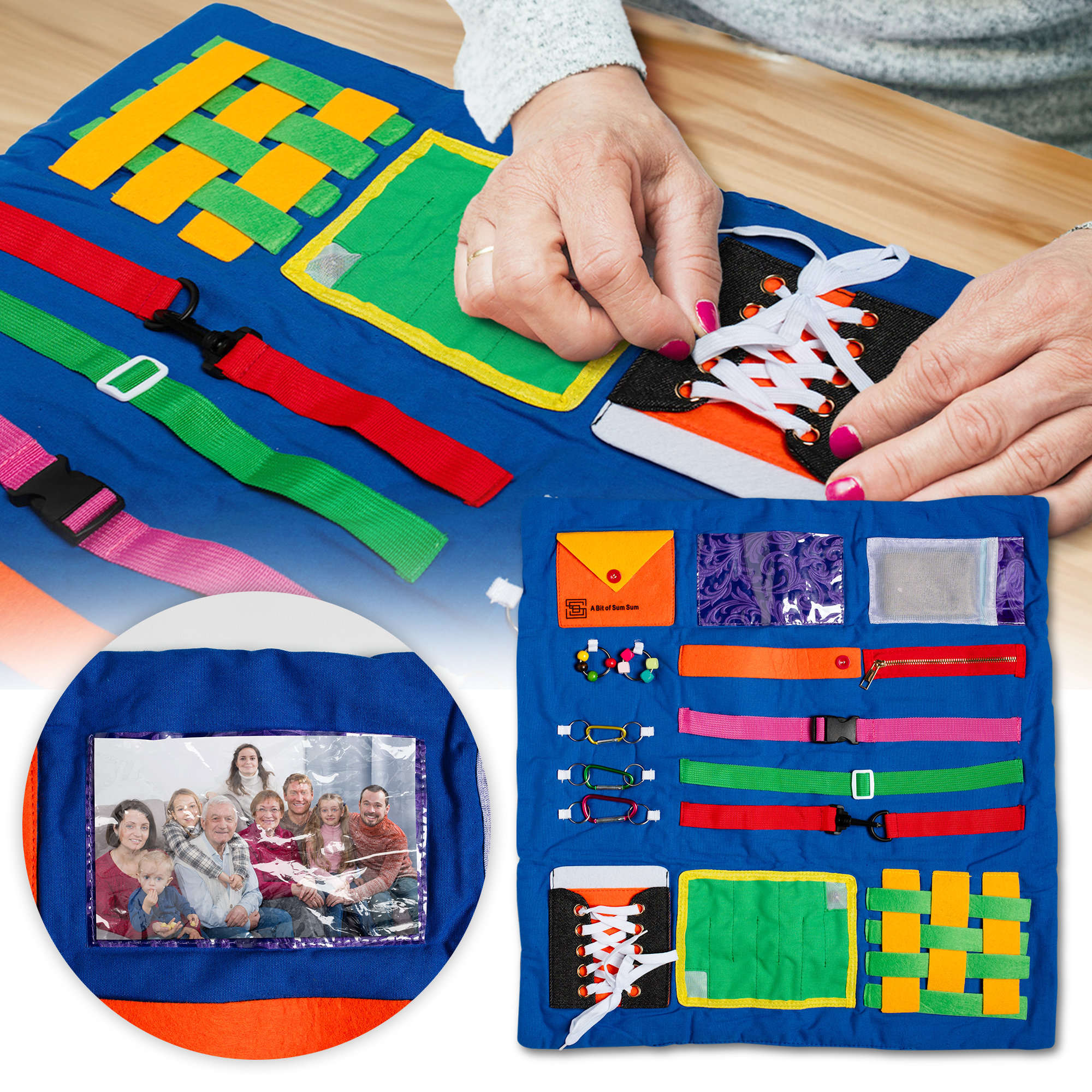 Fidget Activity Mat for Dementia and Alzheimers Fidget Blanket for