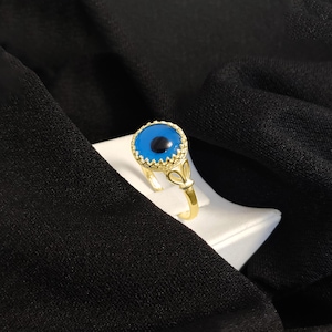 925 Silver Evil Eye,Handmade Evil Eye Ring,Turkish Evil Eye Ring,Boho Evil Eye Ring,Evil Eye Ring for Protection,AGAINST EVIL,Protect Hım