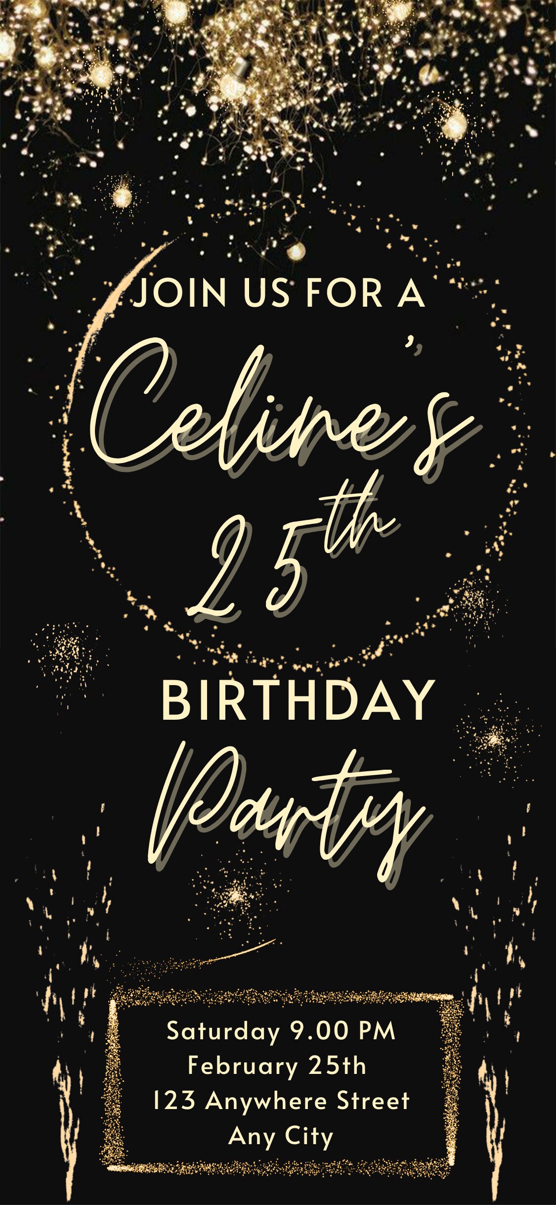 Phone Birthday Party Video Invitation, Digital Birthday Party Invite