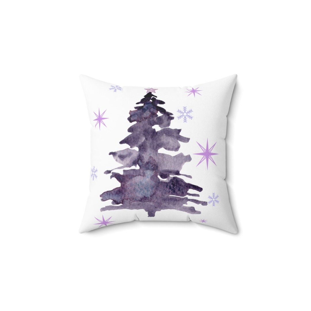 Lavender Decorative Pillow Purple Christmas Tree Home Decor Etsy Australia