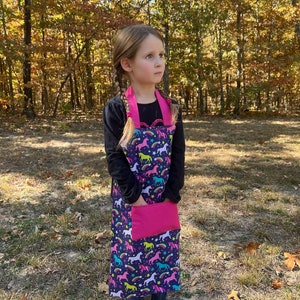 Handmade Girl or Boy Apron with pocket. Perfect for cooking, crafts, or cleaning.