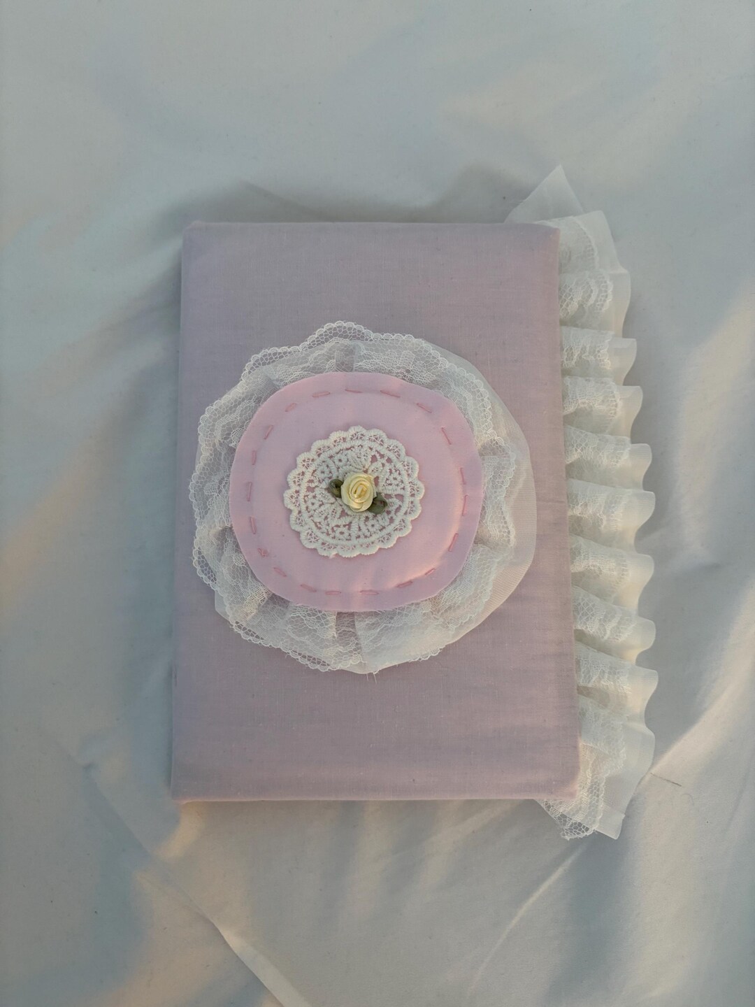 Handmade A5 Vintage Pastel Pink Padded Lined Journal - Etsy