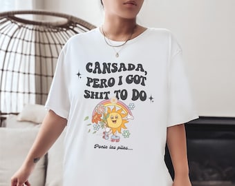 Cansada t shirt, Spanish mental health shirt, Mental health shirt, Spanish Shirt, Latina Women's shirt, Latina Shirt, mental health matter