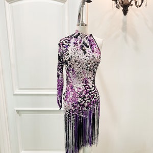 Untamed Rhythm, Latin Dance Competition Dress, Animal Print