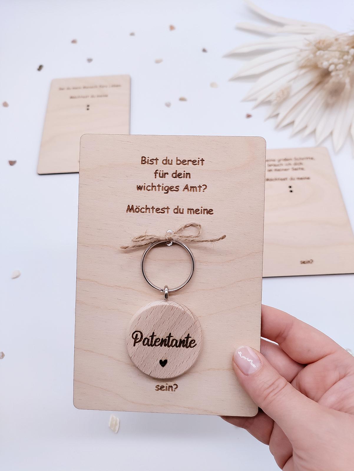 Schlüsselanhänger „Willst Du Mein Pate Sein?“ – Aus Edelstahl, Personalisiert, Geschenk Zur Paten-Anfrage