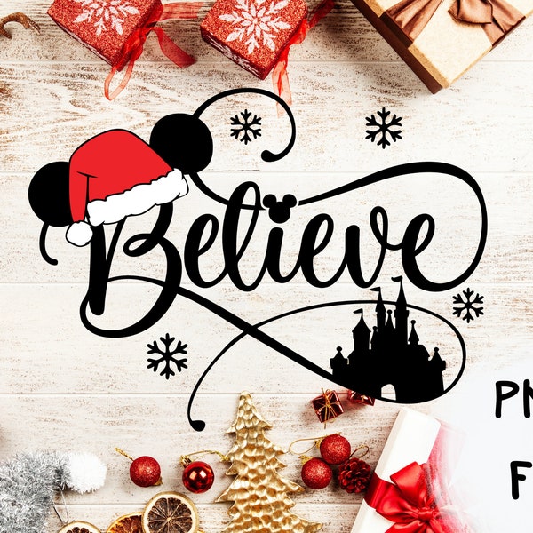 Christmas Believe Castle PNG SVG