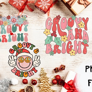 Christmas Groovy PNG Bundle