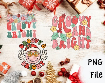 Christmas Groovy PNG Bundle