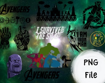 Marvel Bundle SVG and PNG Files