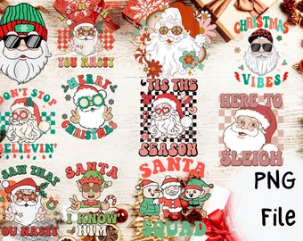 Christmas Santa PNG Bundle