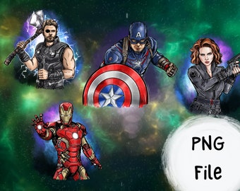 Marvel Character PNG and Digital FIles